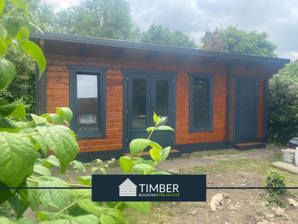 Transforming Spaces: A 7x3m Games Room and Storage Haven in Heathrow - Timber Building Specialists - Log Cabins
