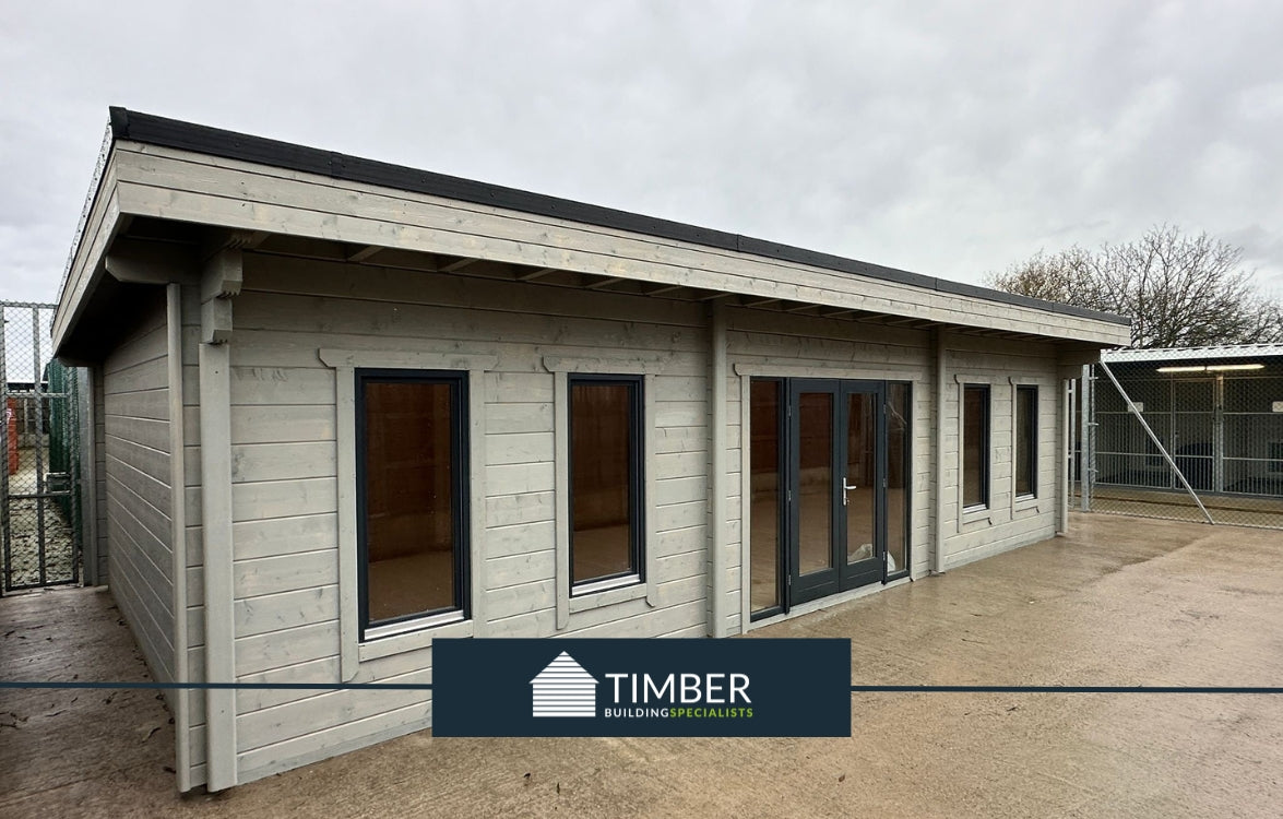 Indoor Training Centre for Manchester Airport Border Control Dog Unit - Timber Building Specialists - Log Cabins