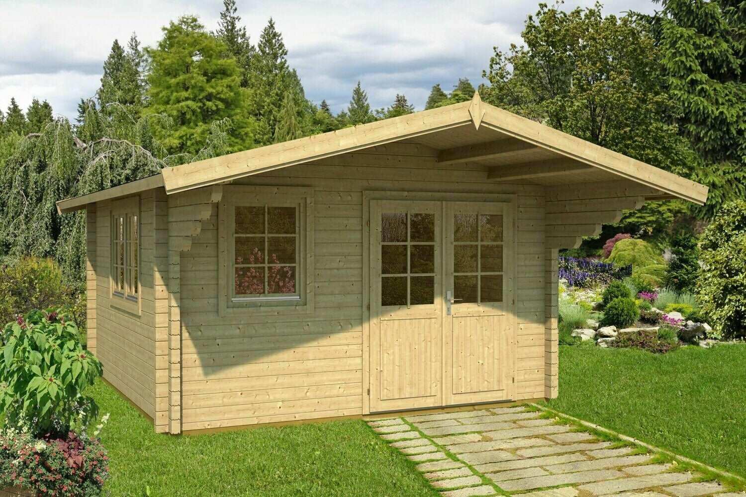 MALAGA B Log Cabin | 3.8x3.8m - Log Cabin - Timber Building Specialists