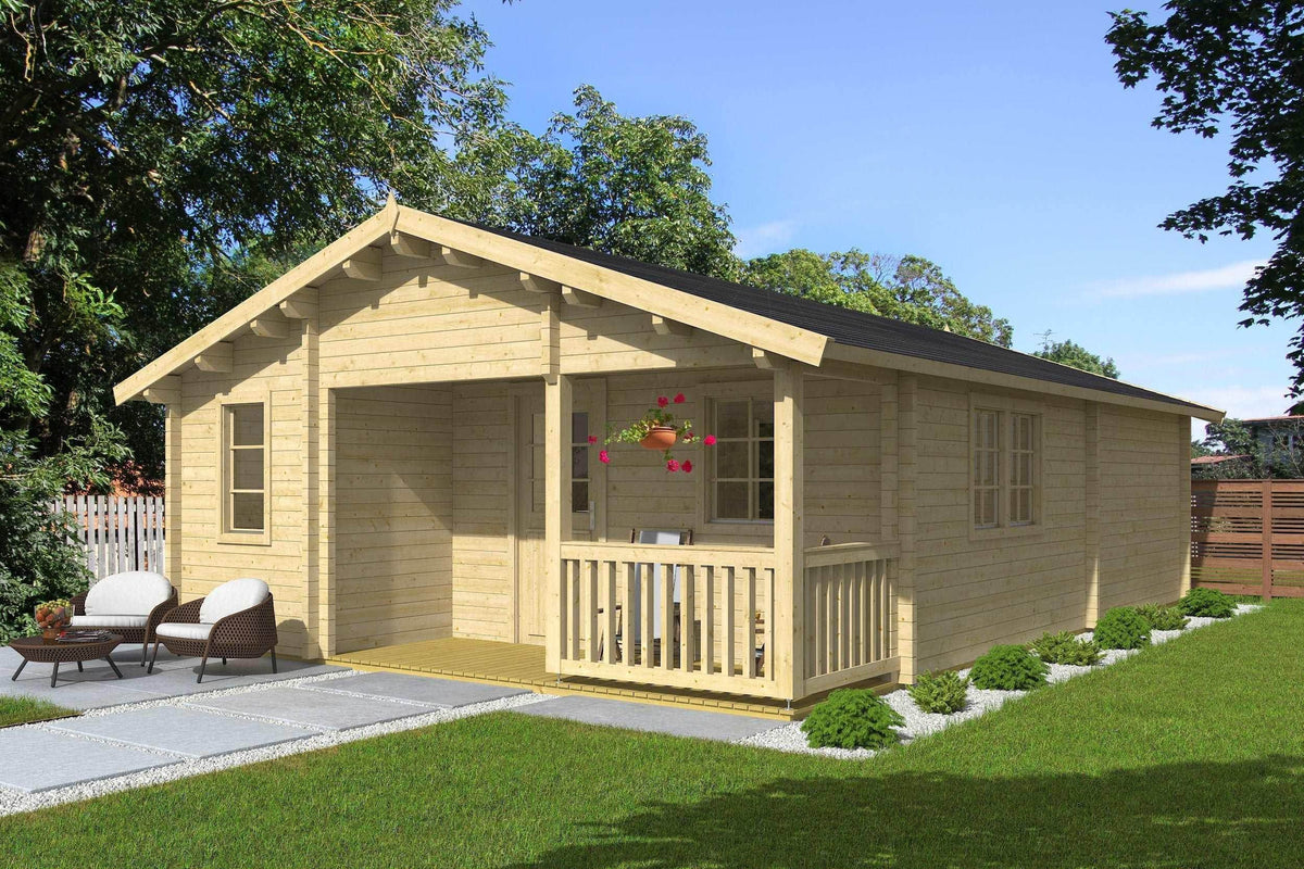 ALMERIA B Log Cabin | 6.0x8.9m - Timber Building Specialists