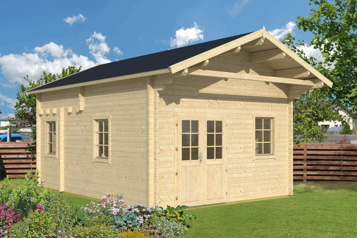 GOTLAND F + Sleeping Loft | 4.4x6.0m - Log Cabin - Timber Building Specialists