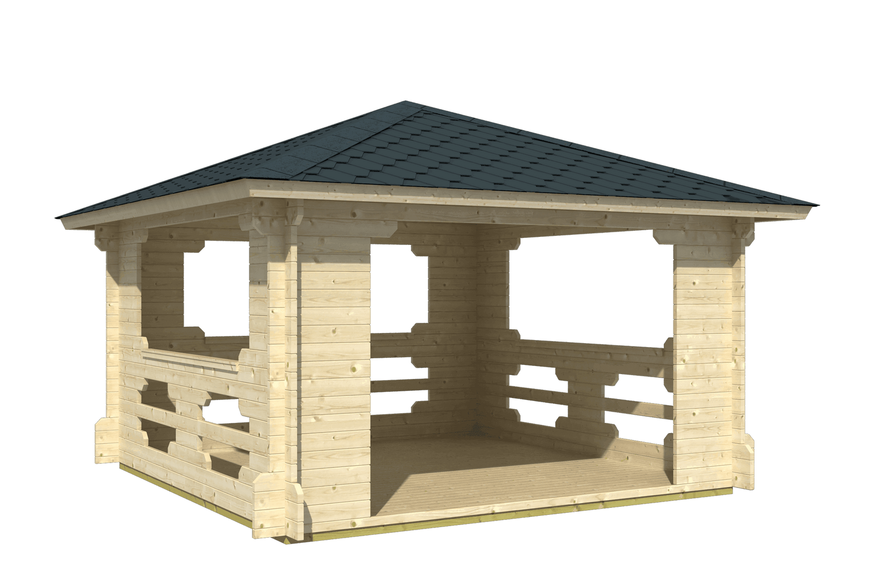 IBIZA Log Cabin Gazebo | 4.0x4.0m - Log Cabin - Timber Building Specialists
