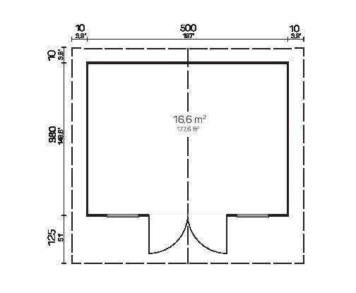 KERSTIN Log Cabin | 5.0x3.8m - Log Cabin - Timber Building Specialists