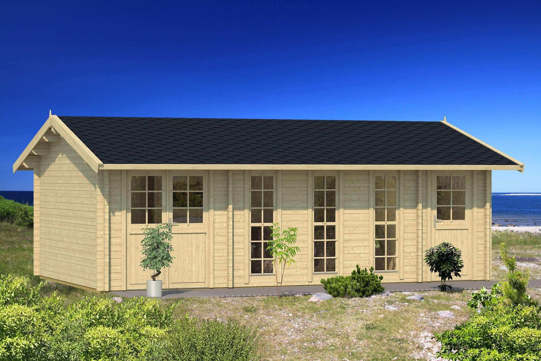 LEON B Log Cabin | 7.3x4.5m - Log Cabin - Timber Building Specialists