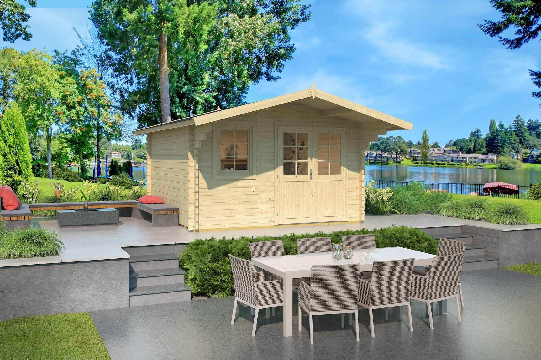 MARI-B Log Cabin | 3.8x3.8m - Log Cabin - Timber Building Specialists