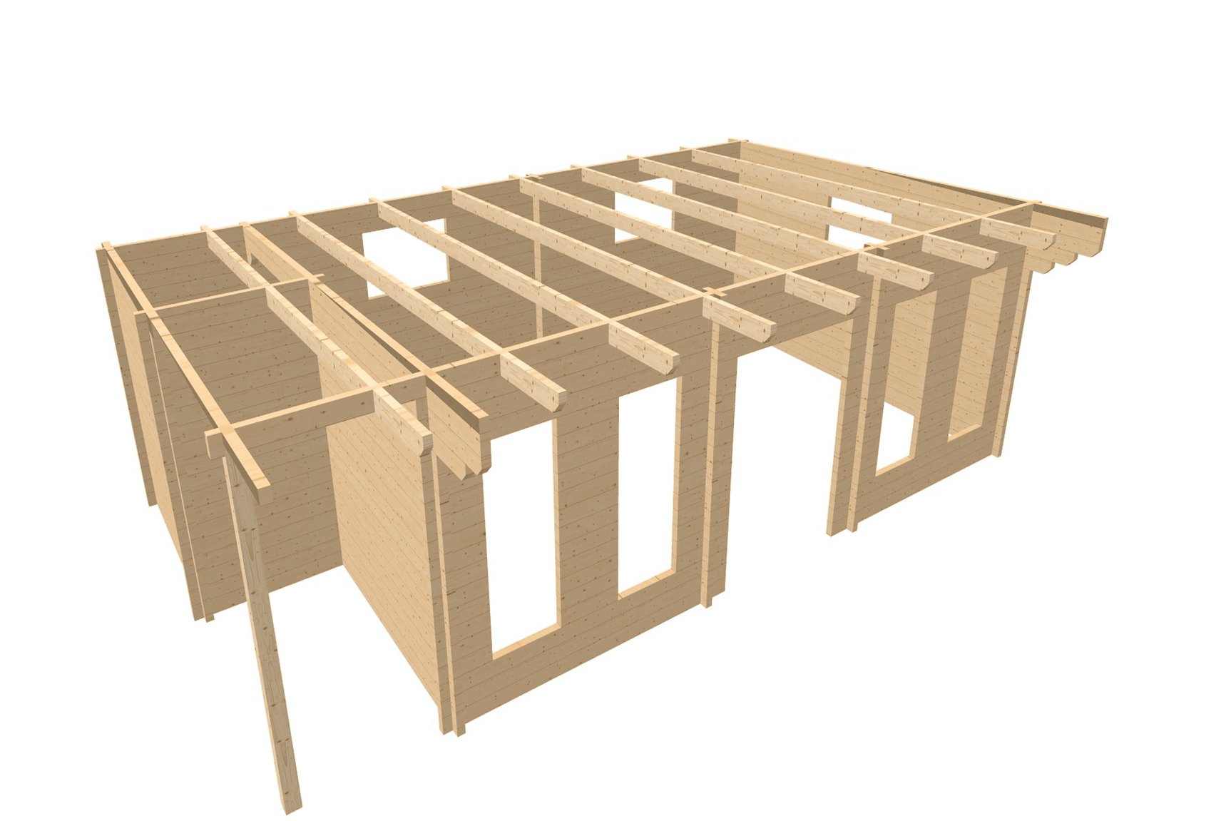 TBS151 Log Cabin | 7.5x4.5m - Timber Building Specialists