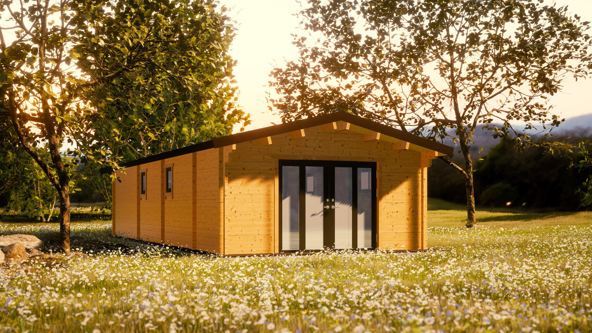TBS179 Lodge Log Cabin | 12x5m - Timber Building Specialists