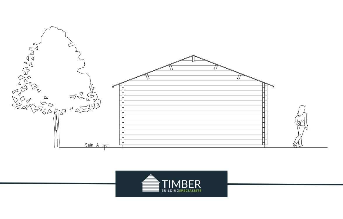 Oak Hill Golf Simulator Log Cabin | 15.0x5.5m - Golf Sim Room - Timber Building Specialists