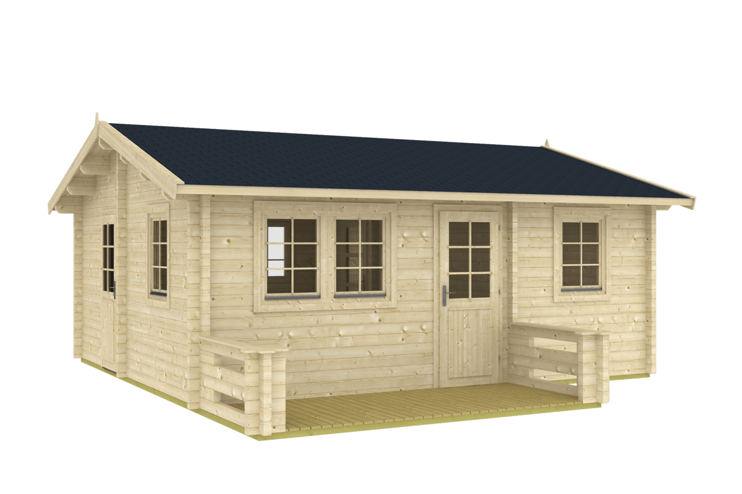 TORINO Log Cabin | 6.0x5.2m - Timber Building Specialists