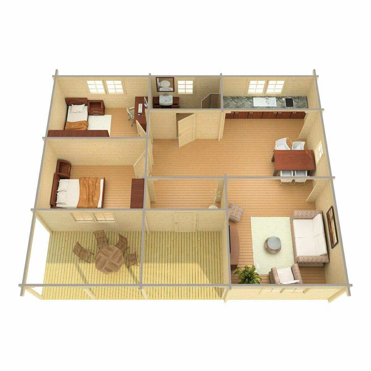 KRISTINA Log Cabin | 10.5x8.5m - Lodge Log Cabin - Timber Building Specialists