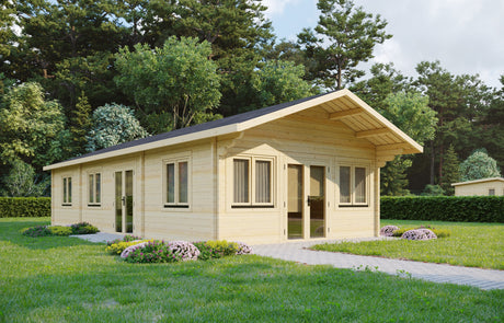 TBS124 Log Cabin Lodge | 12.0x6.0m - Timber Building Specialists