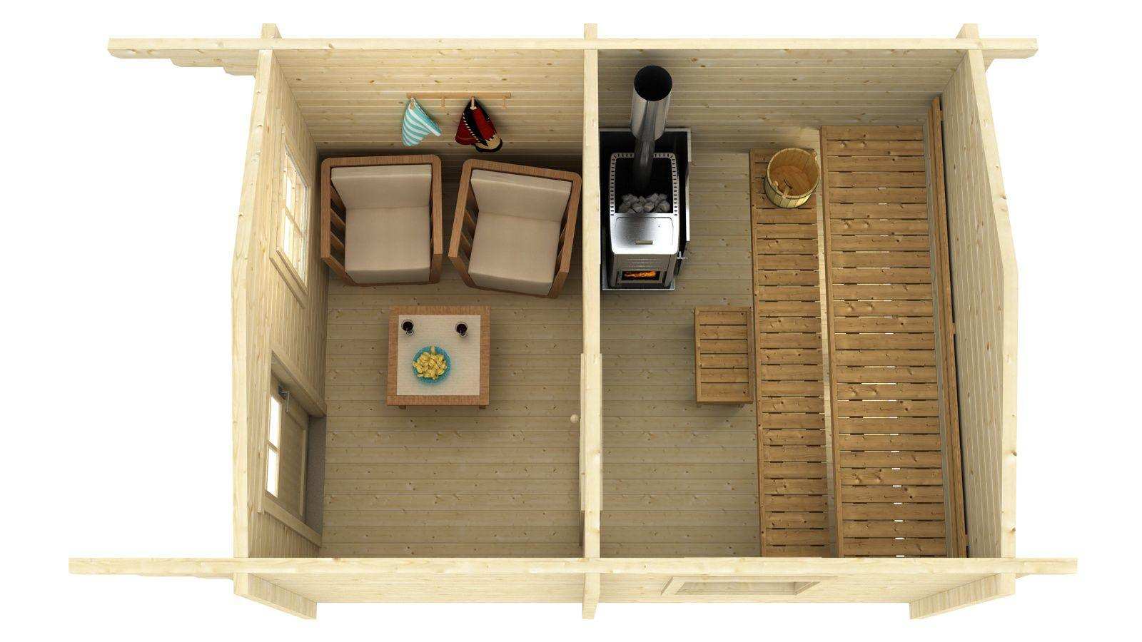 JOONAS Sauna Log Cabin | 3.0x4.0m - Sauna Log Cabin - Timber Building Specialists