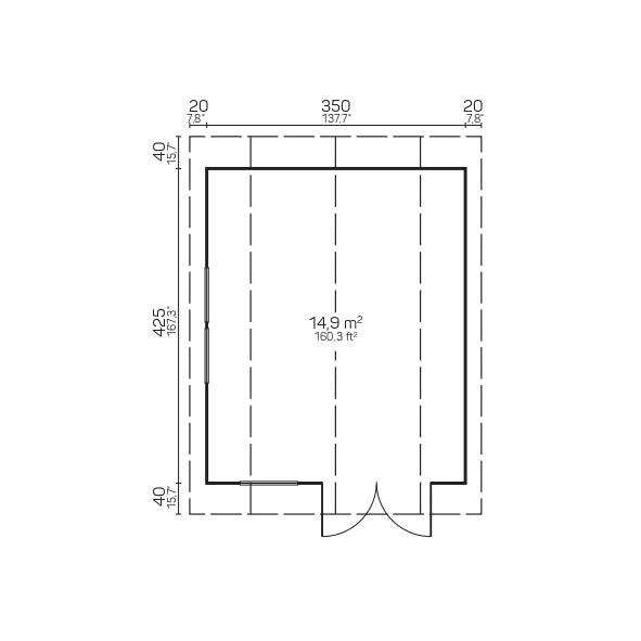 KANSAS Log Cabin | 3.7x4.5m - Log Cabin - Timber Building Specialists