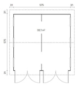 GARAGE KOTKA 6.0x6.0m Log Cabin Garage Blueprint