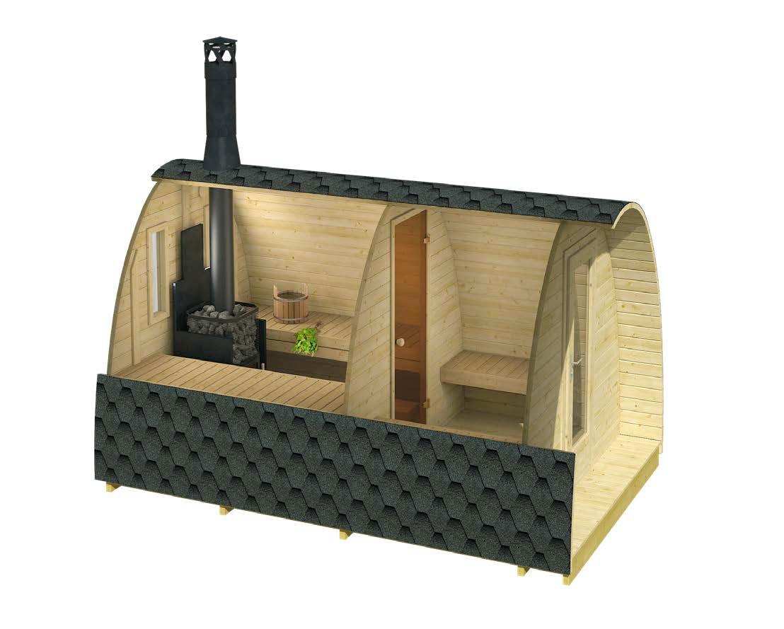KRIS Sauna Pod | 2.4x3.9m - Sauna Log Cabin - Timber Building Specialists