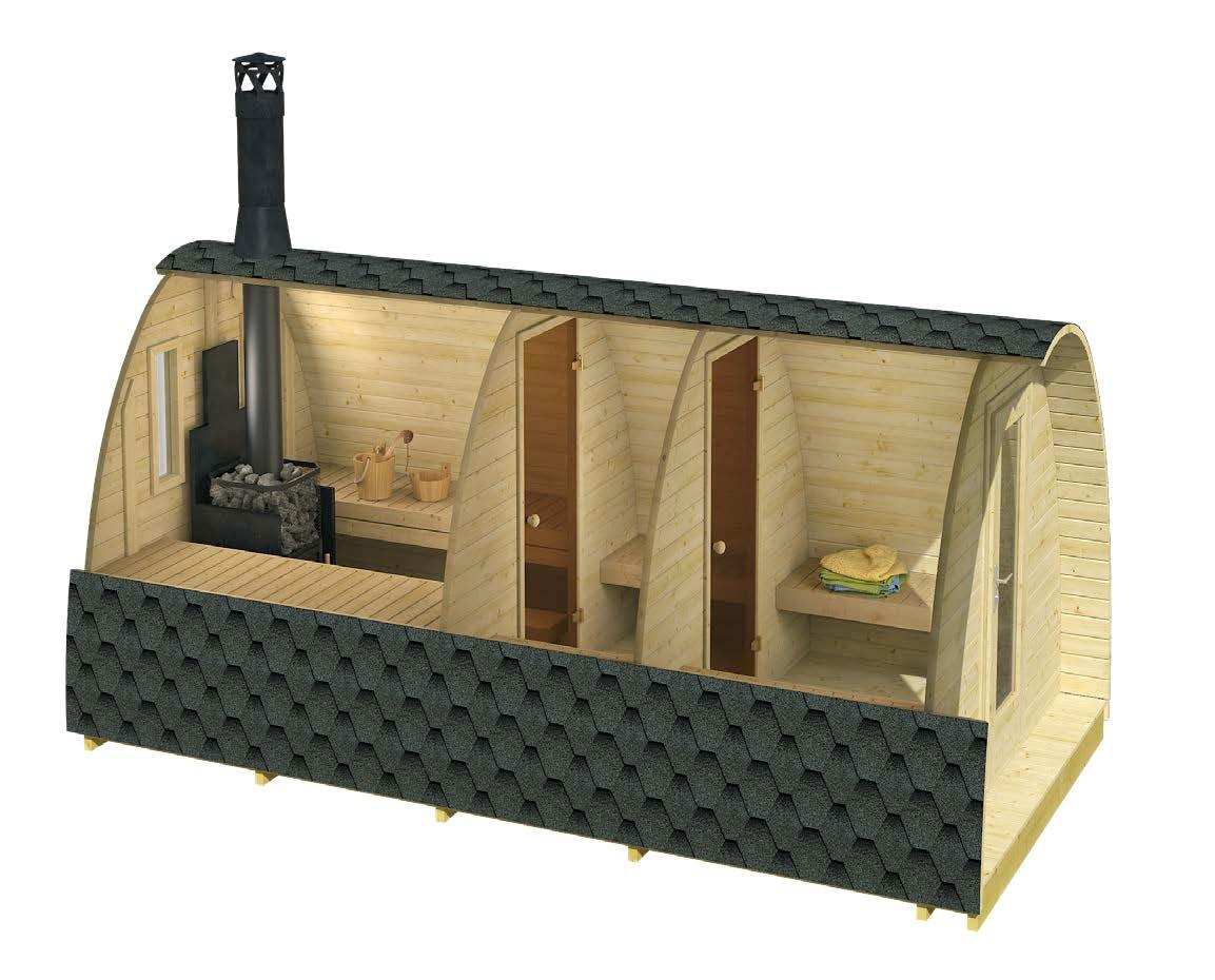 LARS Sauna Pod | 2.4x4.8m - Sauna Log Cabin - Timber Building Specialists