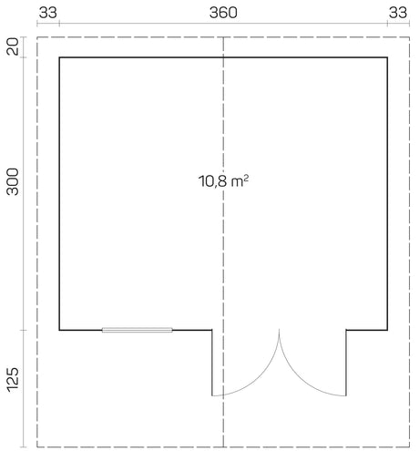 MARI-A 3.8x3.2m Log Cabin Plan