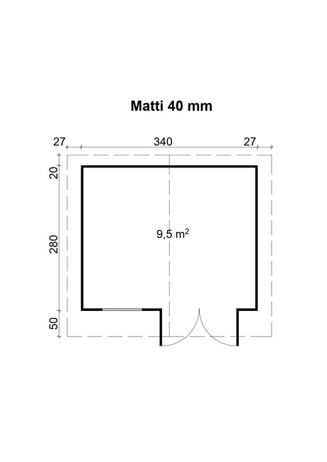 MATTI 3.6x3.0m Log Cabin blueprints