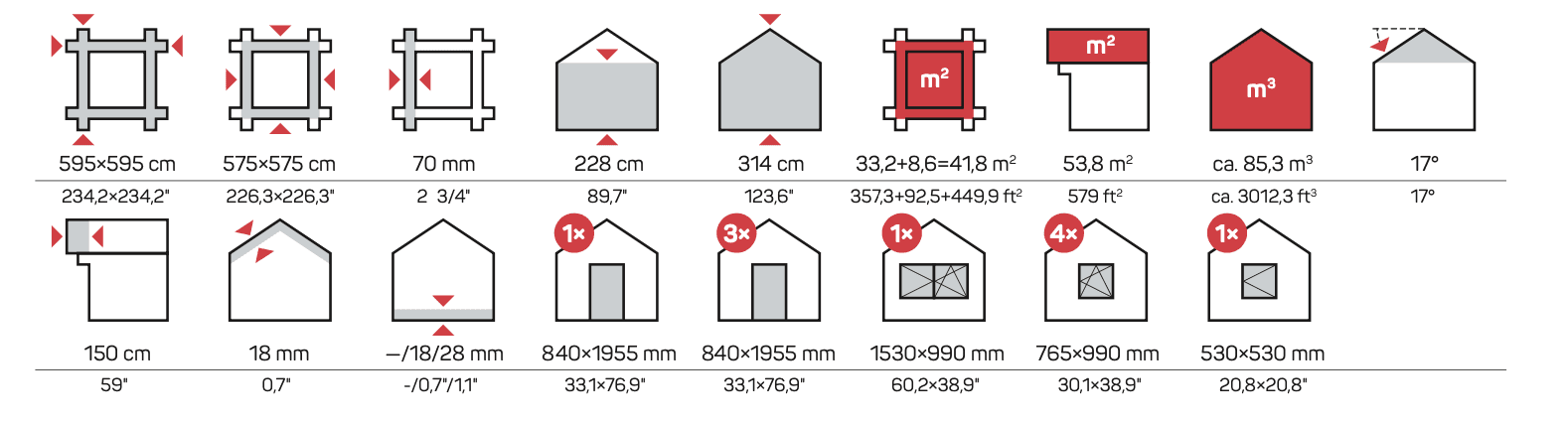 PADOVA Log Cabin | 6.0x6.0m - Lodge Log Cabin - Timber Building Specialists