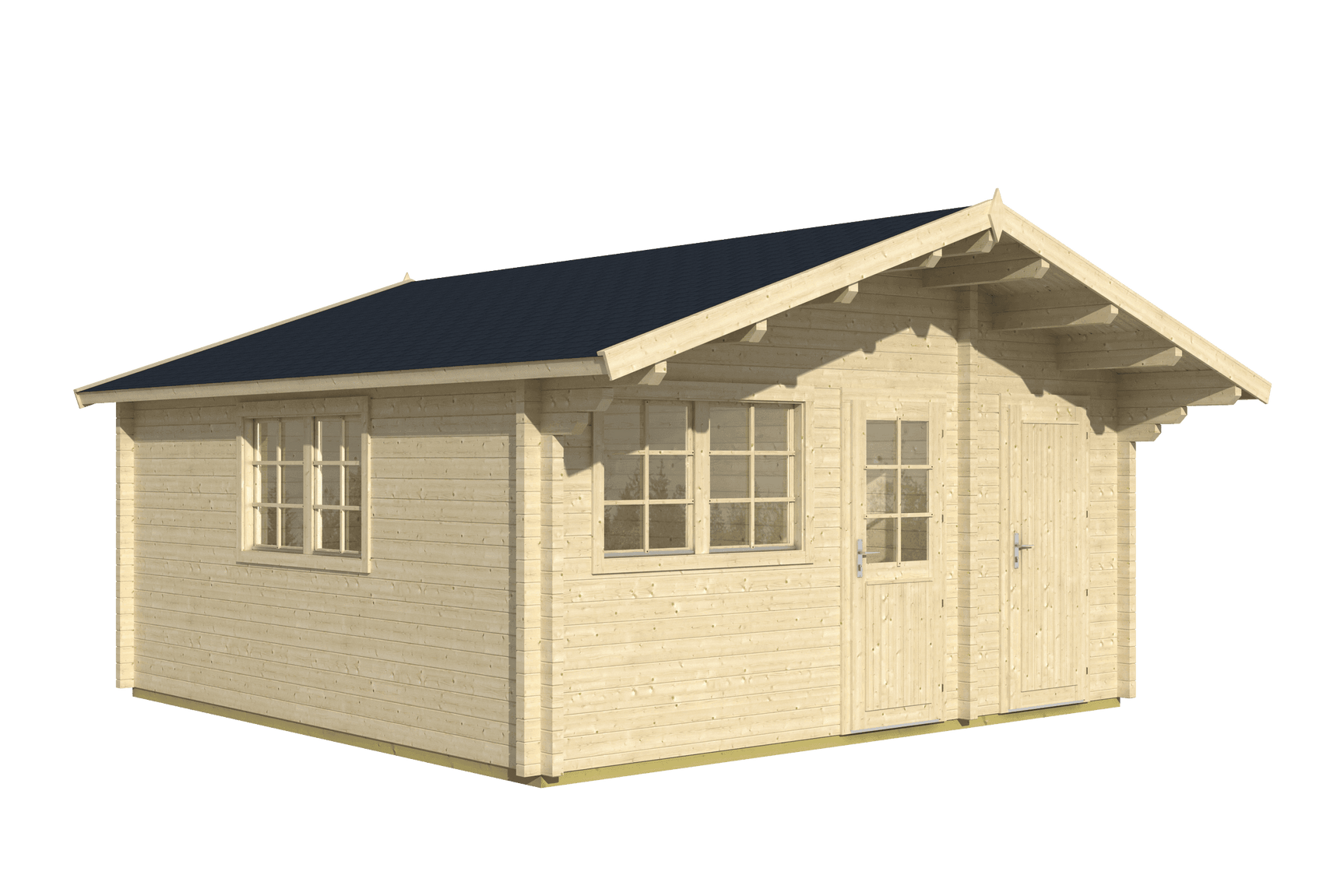 PEDRO E Log Cabin | 5.0x5.0m - Log Cabin - Timber Building Specialists