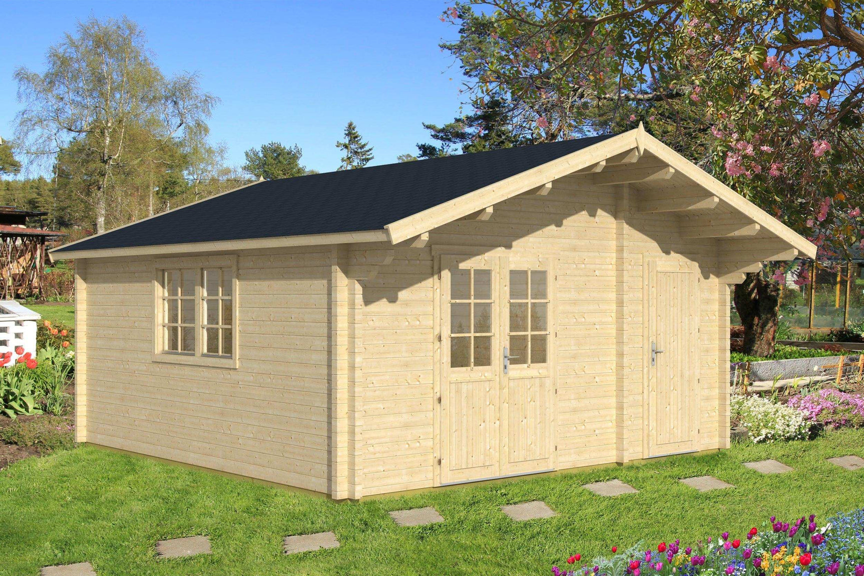 PEDRO F Log Cabin | 5.0x5.0m - Log Cabin - Timber Building Specialists