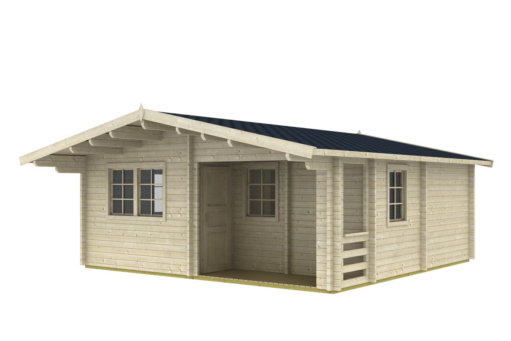 REUS Log Cabin | 6.0x6.0m - Lodge Log Cabin - Timber Building Specialists