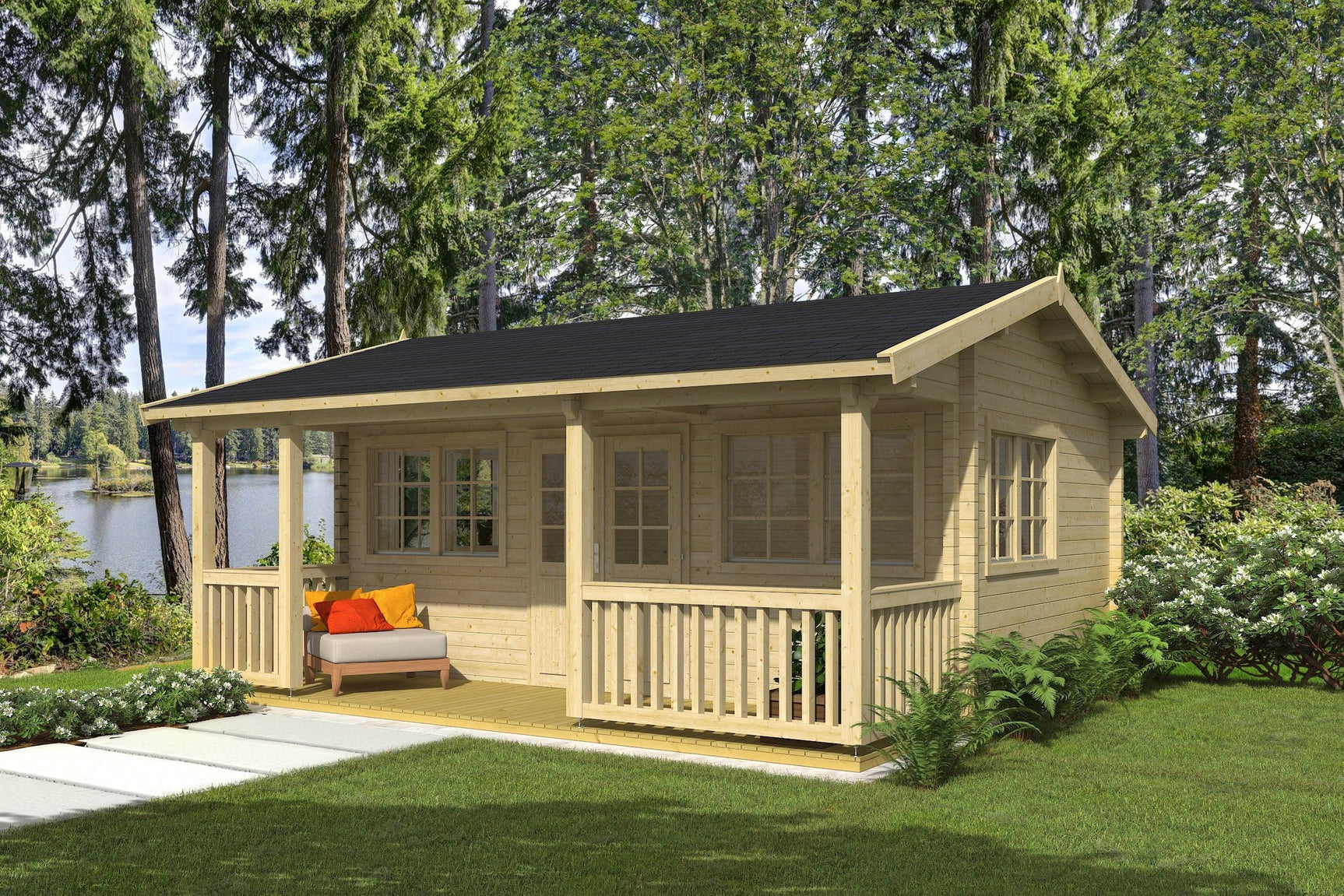 RICHARD Log Cabin | 5.8x5.4m - Log Cabin - Timber Building Specialists