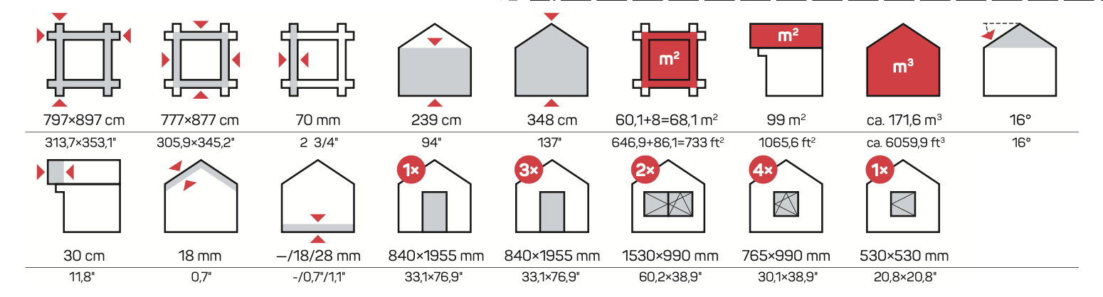 RIGA Log Cabin | 8.0x9.0m - Lodge Log Cabin - Timber Building Specialists