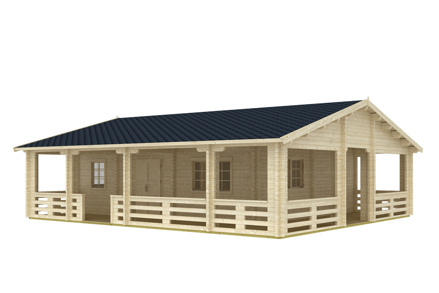 RIOPAS Log Cabin | 10.0x8.9m - Lodge Log Cabin - Timber Building Specialists