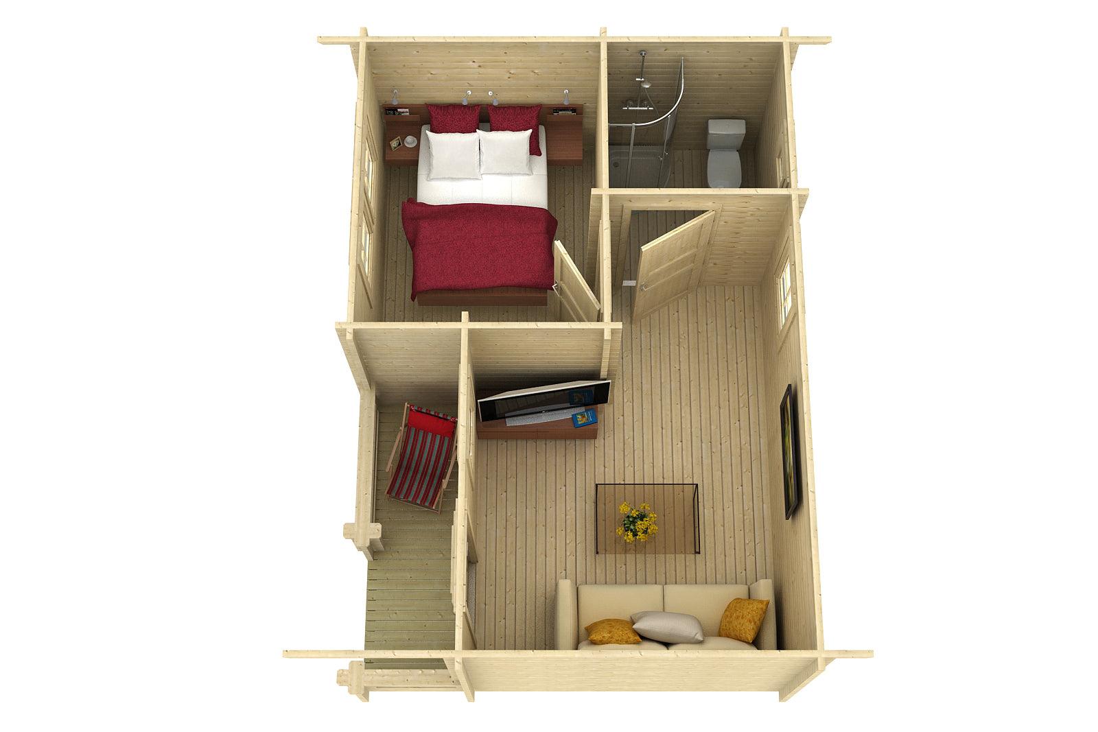 SALAMANCA Log Cabin | 6.0x4.2m - Log Cabin - Timber Building Specialists