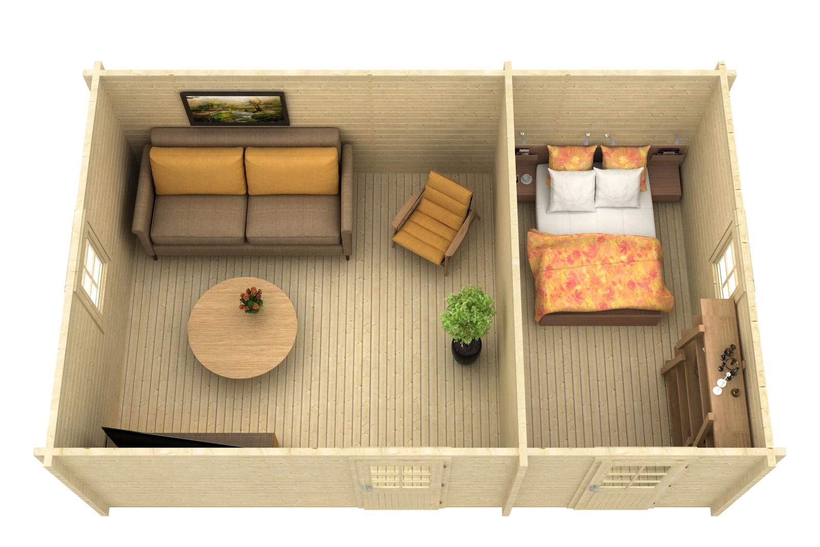 SANNA Log Cabin | 6.2x4.2m - Log Cabin - Timber Building Specialists