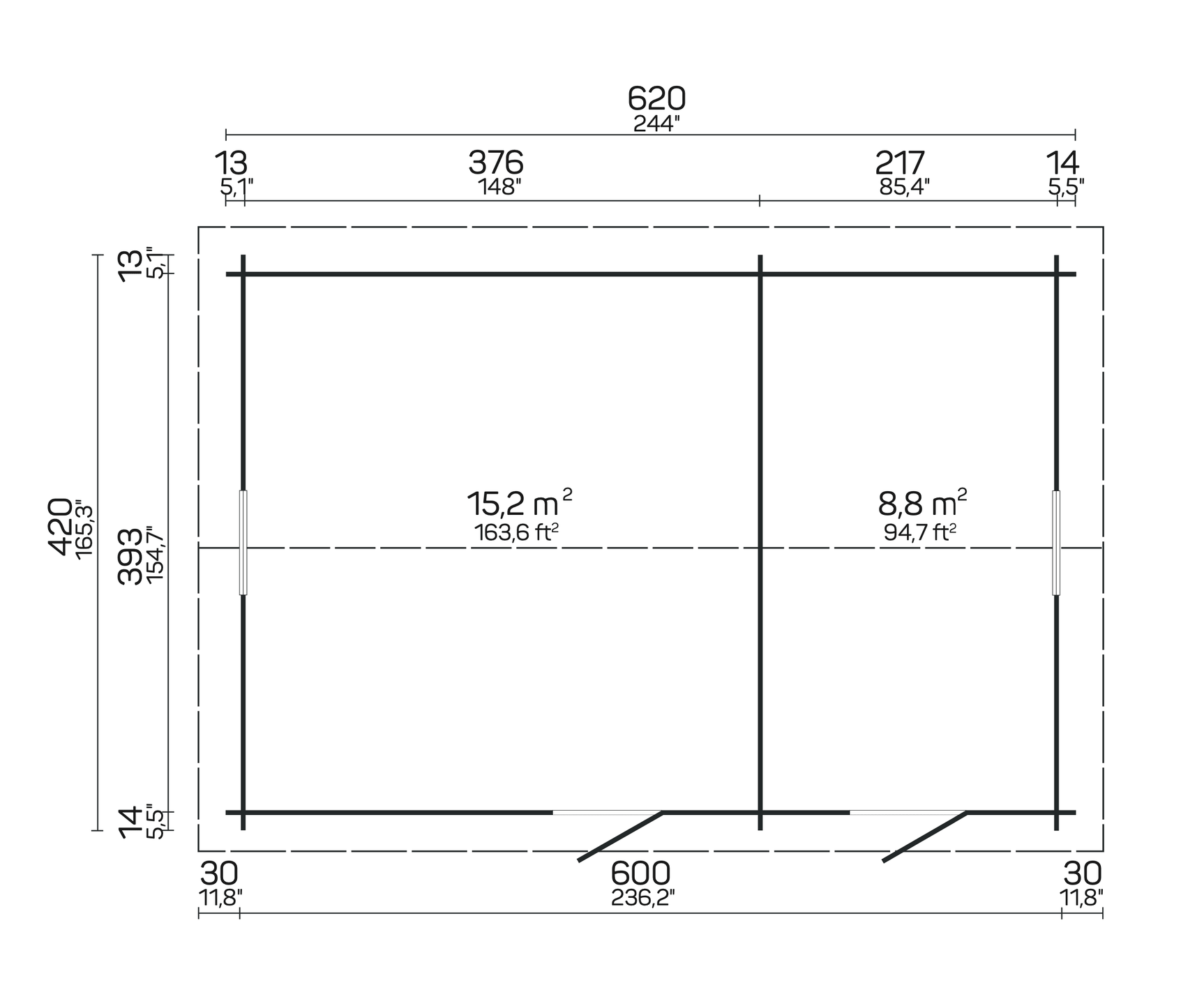 SANNA Log Cabin | 6.2x4.2m - Log Cabin - Timber Building Specialists