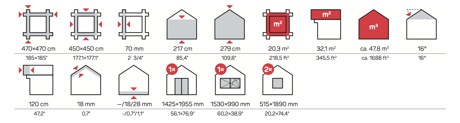 SAUERLAND B Log Cabin | 4.7x4.7m - Log Cabin - Timber Building Specialists