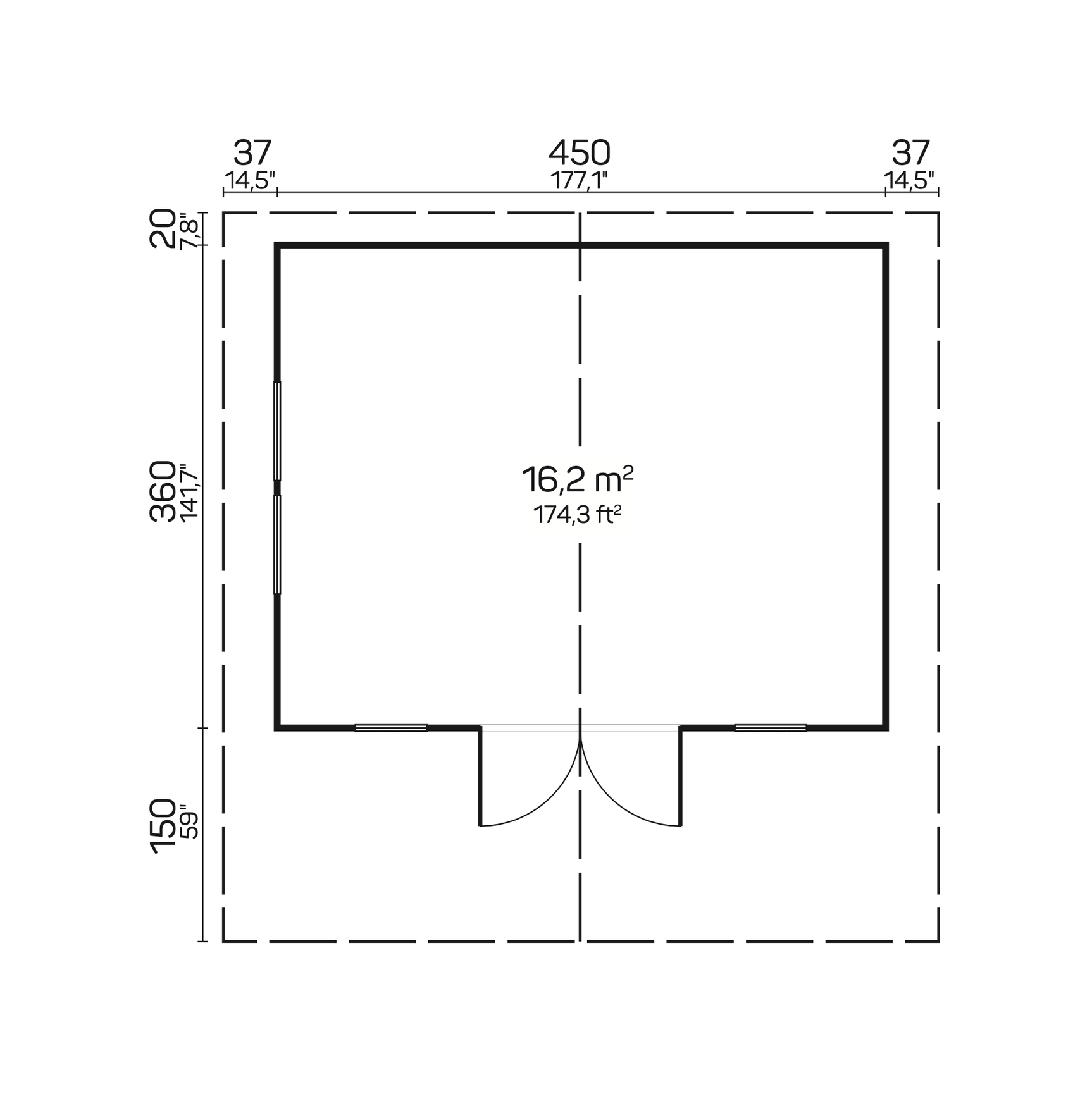 SAUERLAND C Log Cabin | 4.7x3.8m - Log Cabin - Timber Building Specialists