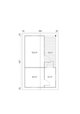 RISTO 4.2x6.7m Sauna Log Cabin Plan