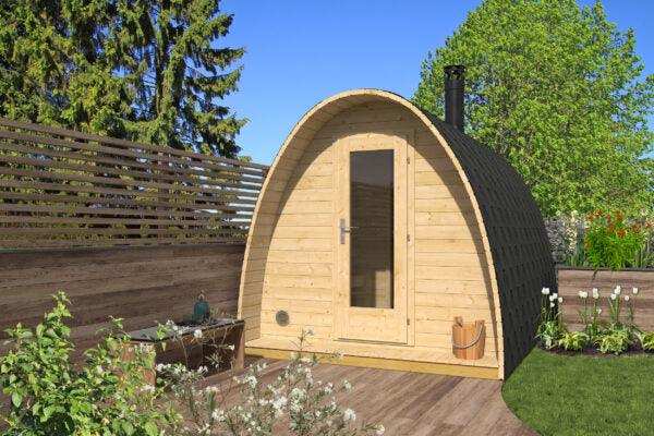 KRIS Sauna Pod | 2.4x3.9m - Sauna Log Cabin - Timber Building Specialists