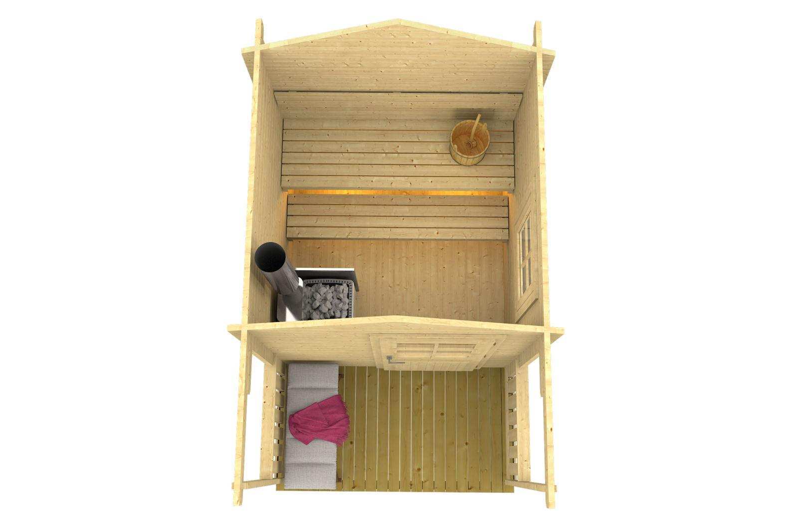 NIKLAS Sauna Log Cabin | 2.2x2.2m - Sauna Log Cabin - Timber Building Specialists