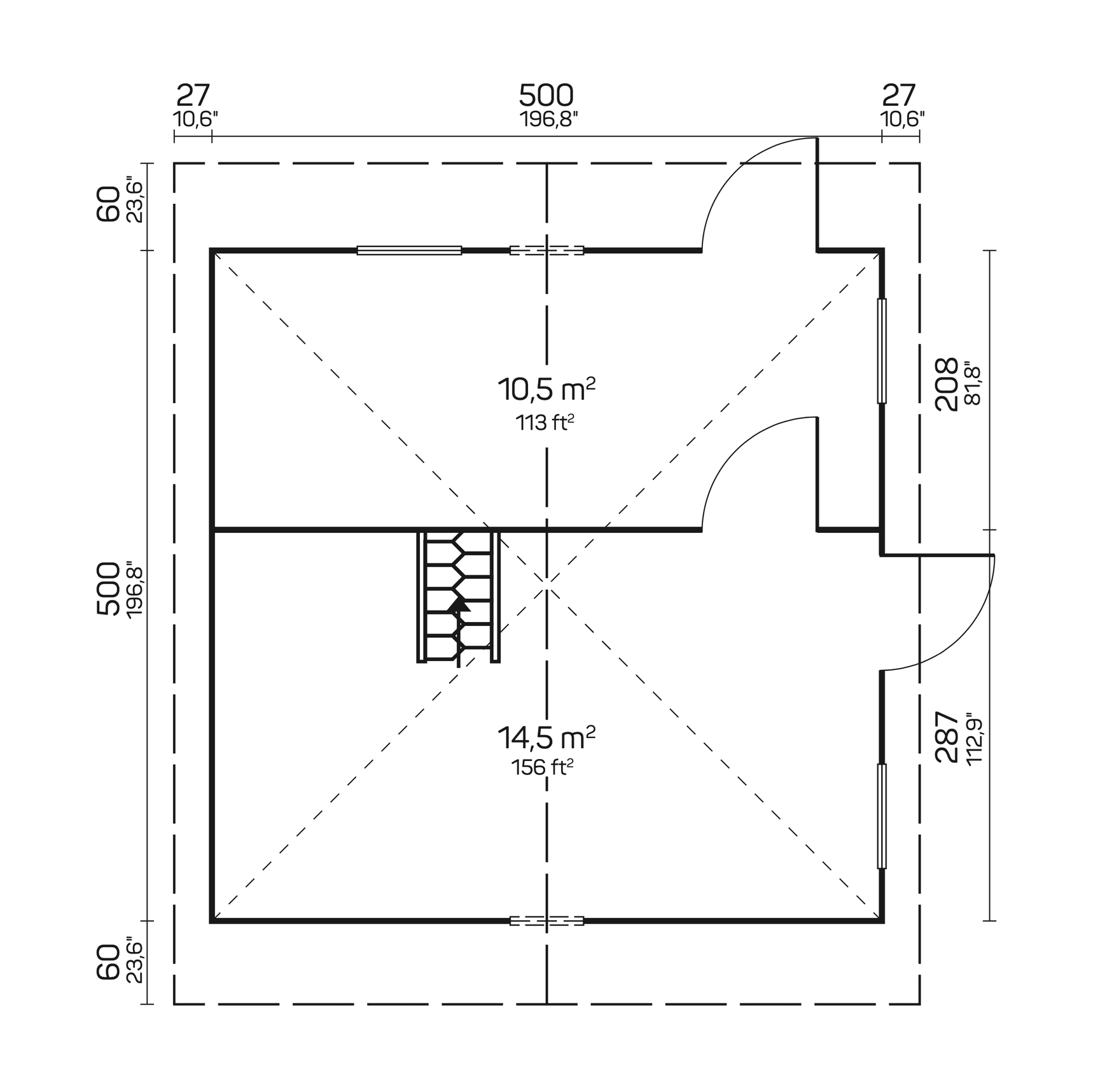 ANDORRA Log Cabin | 5.2x5.2m - Timber Building Specialists