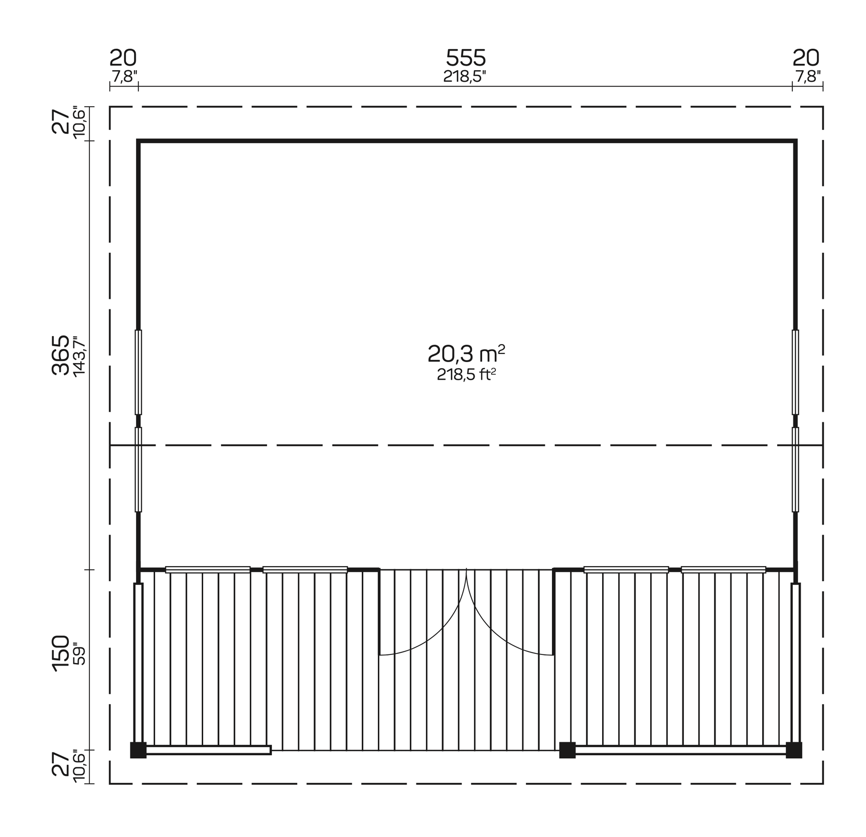 RICHARD Log Cabin | 5.8x5.4m - Log Cabin - Timber Building Specialists