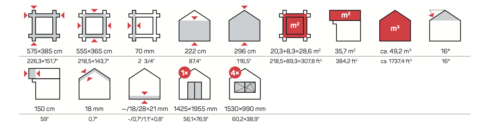 RICHARD Log Cabin | 5.8x5.4m - Log Cabin - Timber Building Specialists
