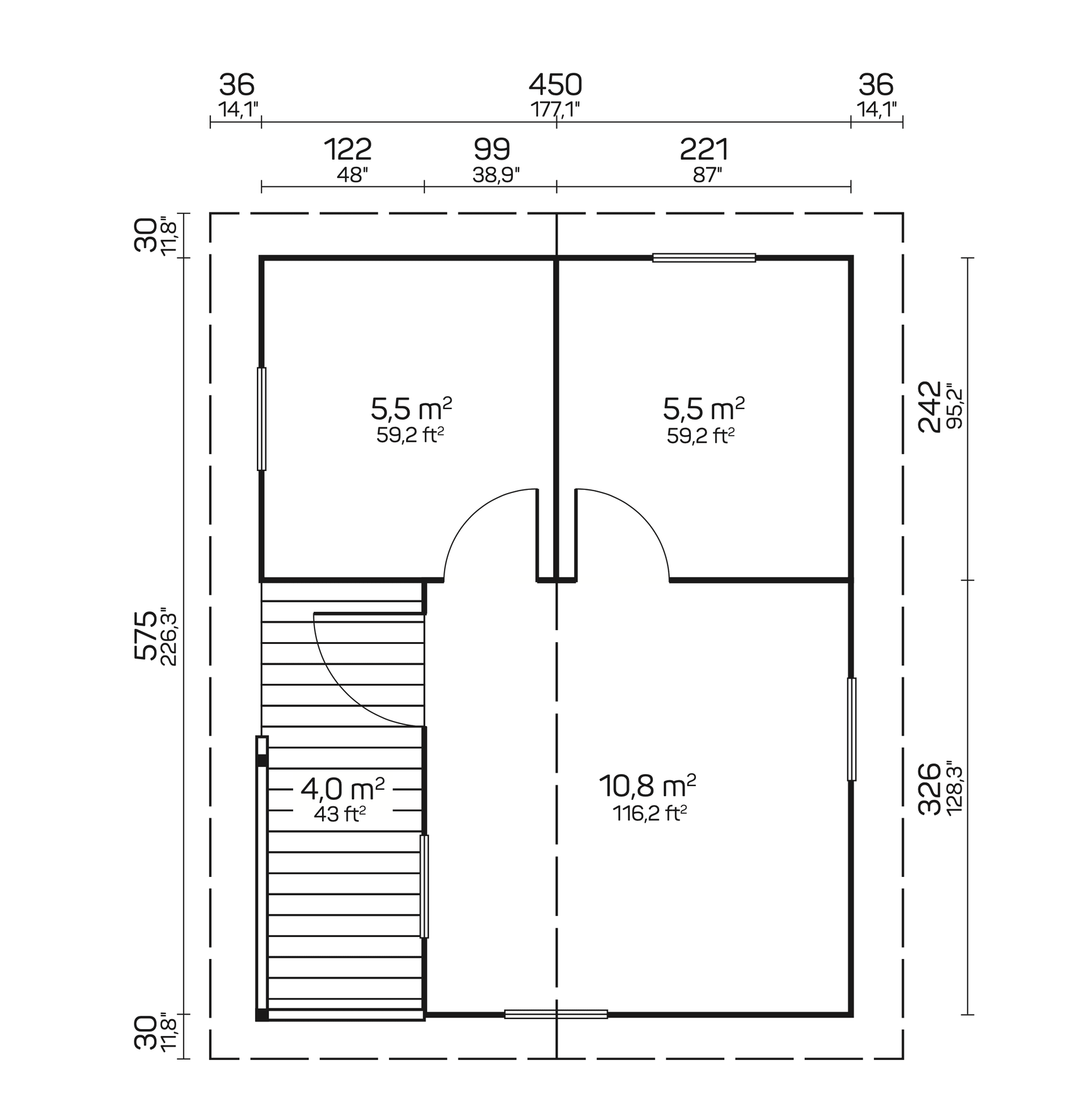 VERONA Log Cabin | 6.0x4.7m - Timber Building Specialists