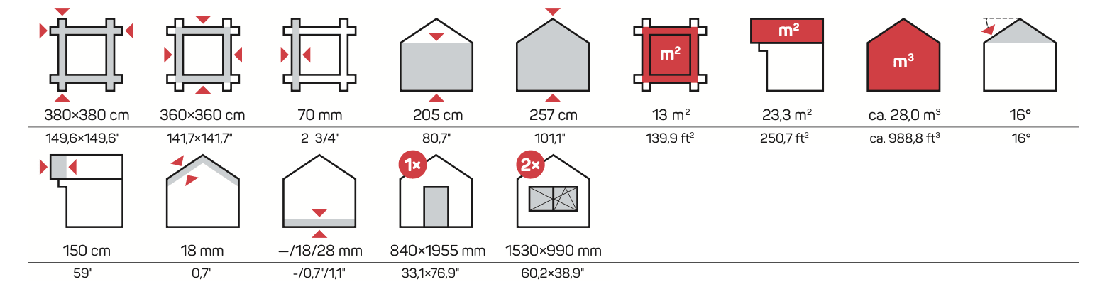SEVILLA Log Cabin | 3.8x3.8m - Log Cabin - Timber Building Specialists