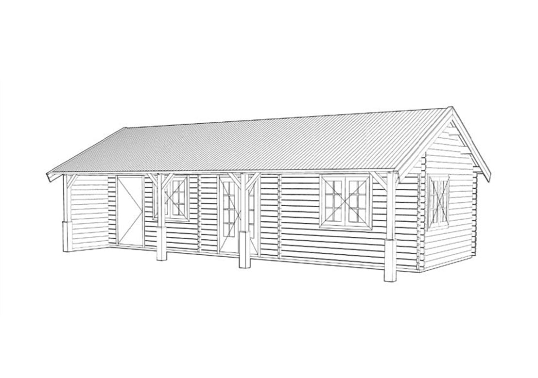 Vicenza Log Cabin | 9.5x5.0m - Timber Building Specialists