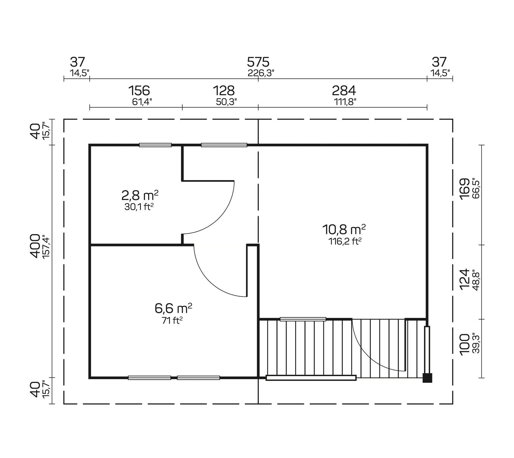 SALAMANCA Log Cabin | 6.0x4.2m - Log Cabin - Timber Building Specialists