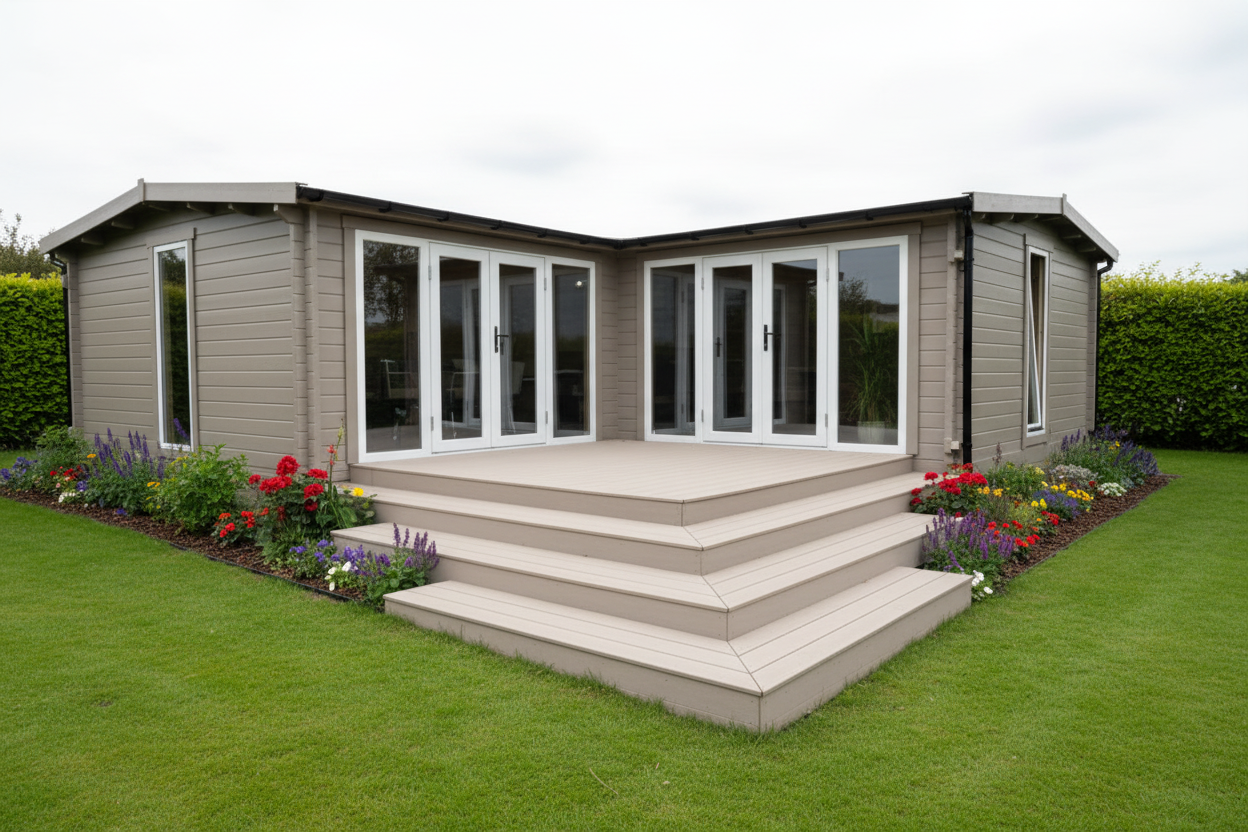 TBS171 Log Cabin (4 Bed Lodge) | 20x6.8m