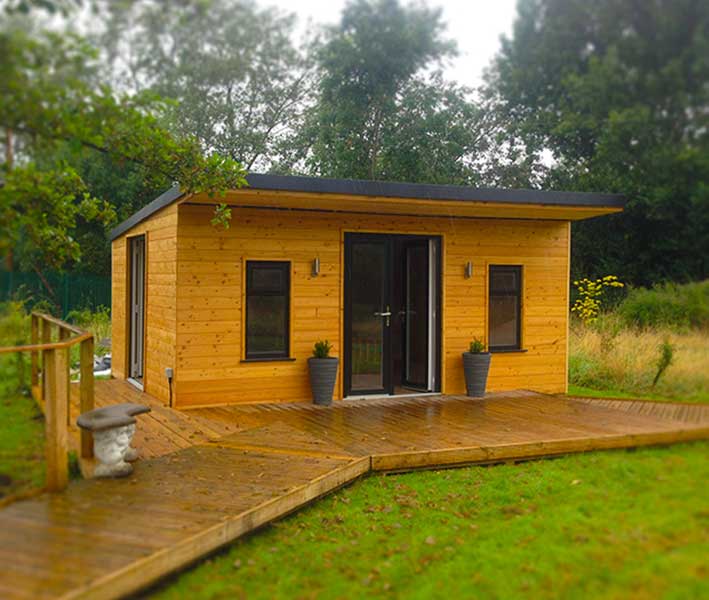 garden office log cabin