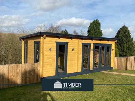 Bespoke cabin in Oldham with gym and bar - Timber Building Specialists