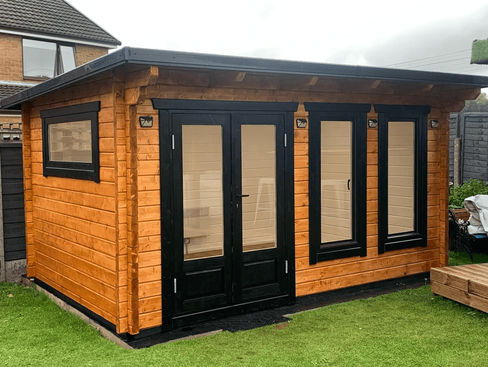 Log cabin gym ideas best sale