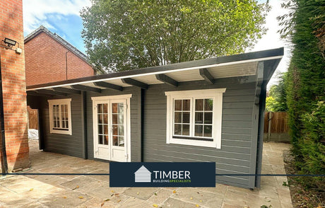 Bespoke Log Cabin Masters at Work: Stunning Log Cabin Build in Sale UK - Timber Building Specialists