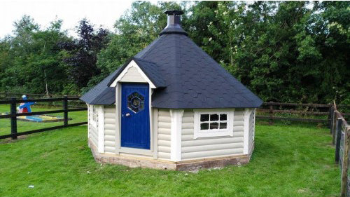 Sloped Wall BBQ Huts